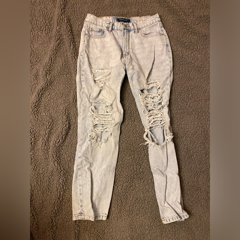 Aeropostale Light Blue Distressed Women Jeans